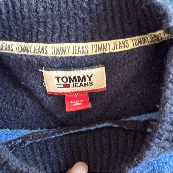 Tommy Jeans Color Blocked Multicolor Crewneck Sweatshirt M - Picture 4 of 10